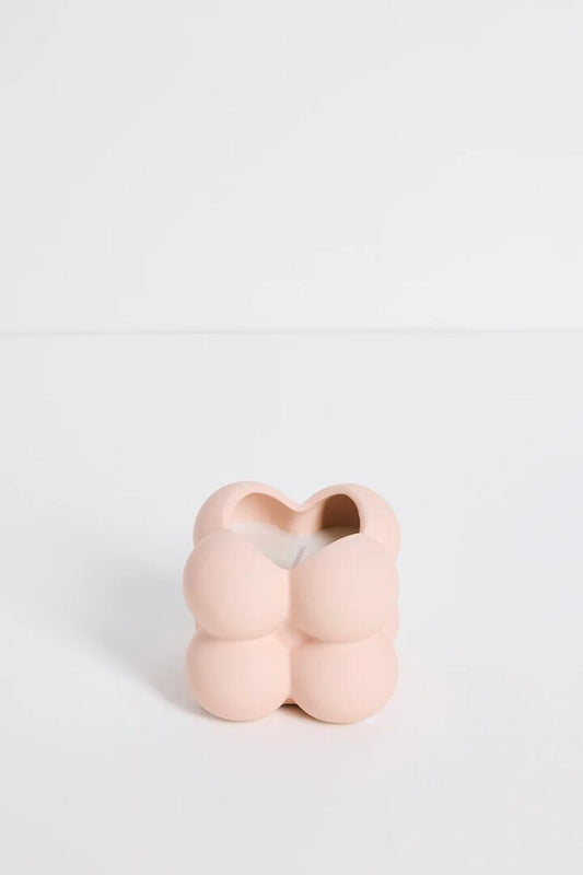 Image of Perfumes & Colognes. Product name - Bubble Cube Pink Soy Wax Candle in Pink colour by brand - Flo's Home