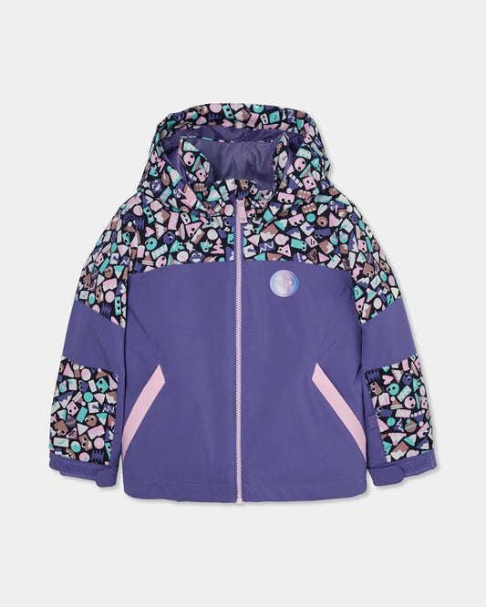 Image of Coats & Jackets. Product name - Roxy Girls 2-7 Snowy Snow Jacket True Black Frosty Friends in True Black Frosty Friends colour by brand - Roxy
