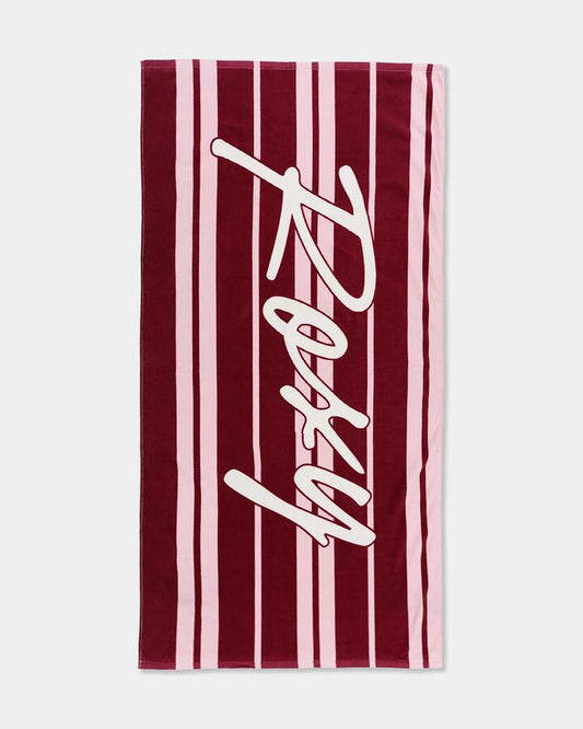 Image of Towels. Product name - Roxy Urban Landscape Towel Beet Red in Beet Red colour by brand - Roxy