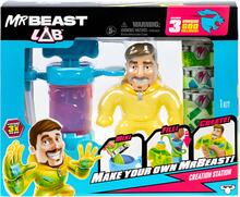 Image of Action Figures. Product name - MrBeast Lab Stretchy Hero Creator Pack Hazmat Jimmy in colour by brand - Action