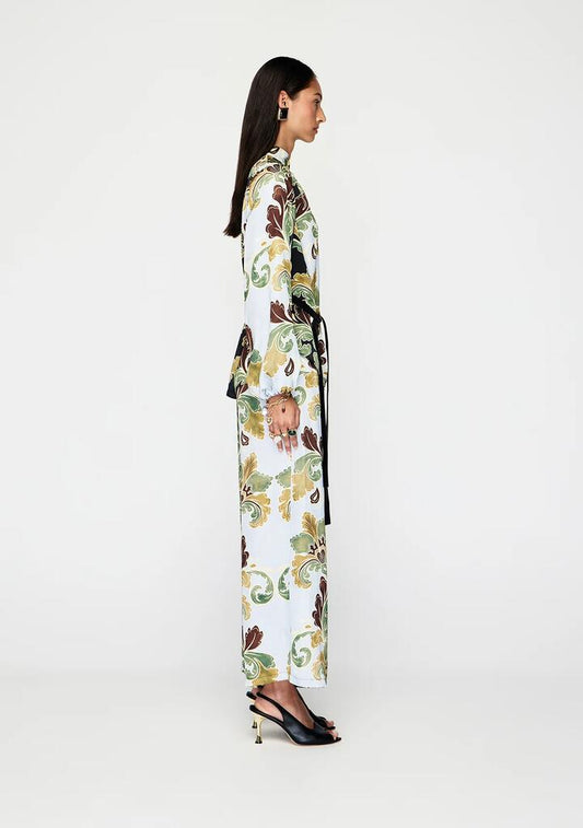 Image of a model wearing Tops. Productname: Ivara Top | MOS The Label in Ivara Print colour by brand - MOS The Label