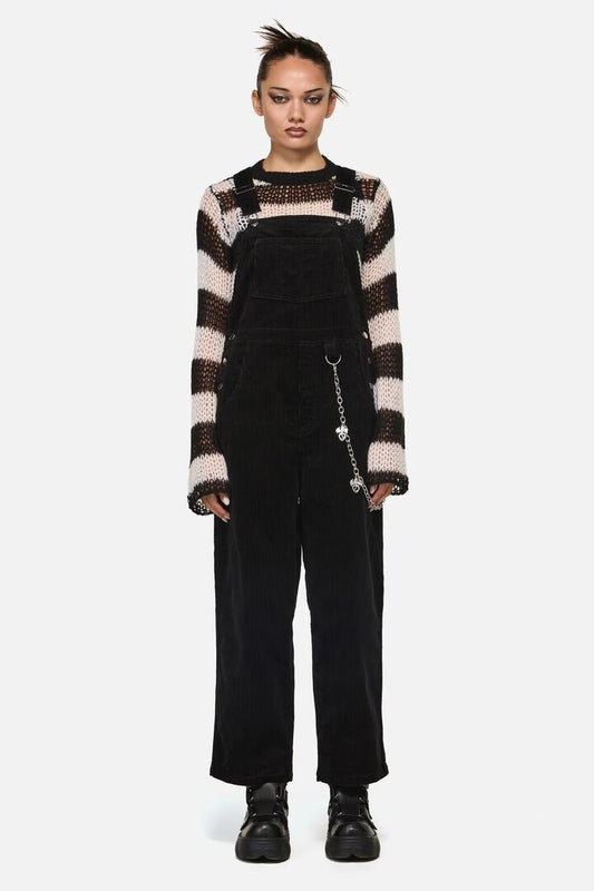 Image of a model wearing Pants. Productname: Beasts Goth Overall in Black colour by brand - Black Friday
