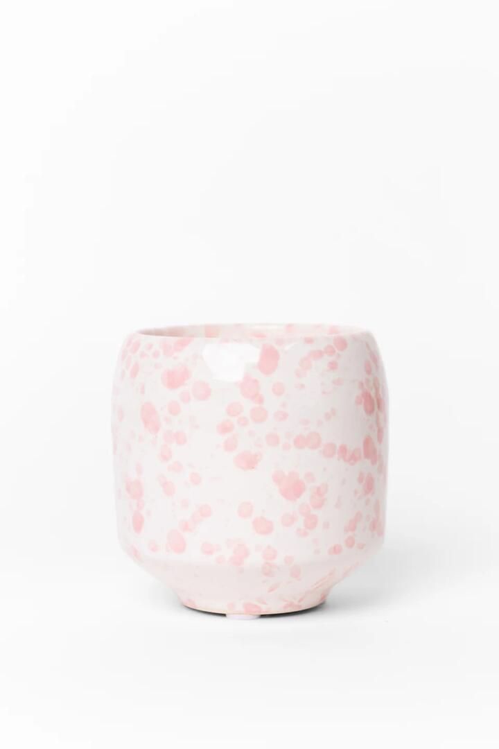 Image of Perfumes & Colognes. Product name - Pink Splash Glazed Ceramic Soy Wax Candle in Pink colour by brand - Flo's Home