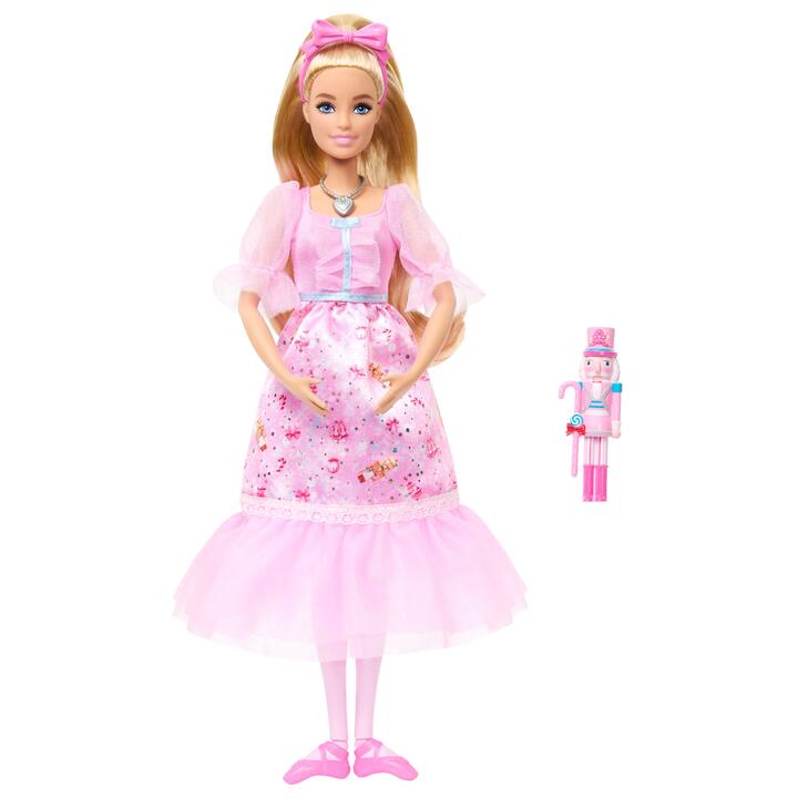 Image of Dolls. Product name - Barbie in the Nutcracker Clara Ballerina Doll with Articulated Ankles, Includes Toy Nutcracker in colour by brand - Barbie