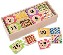 Image of Toys. Product name - Melissa & Doug Numbers Wooden Puzzle Cards in colour by brand - Toymate