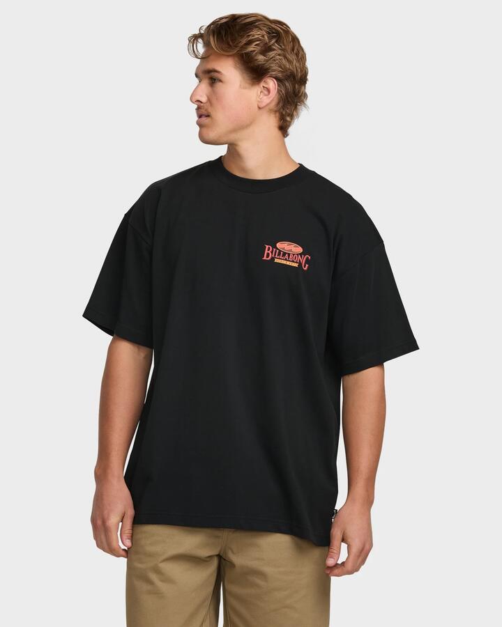 Image of T-Shirts. Product name - Billabong Mens Double Spread Og T-Shirt Black in Black colour by brand - Billabong
