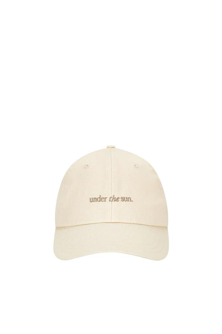 Image of Hats. Product name - Under The Sun Cream Cap in Cream colour by brand - Status Anxiety