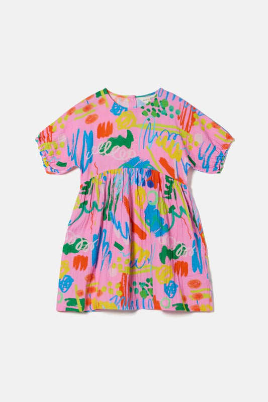 Image of Dresses. Product name - Maxi Doodles Kids Dress in Pink colour by brand - Gorman