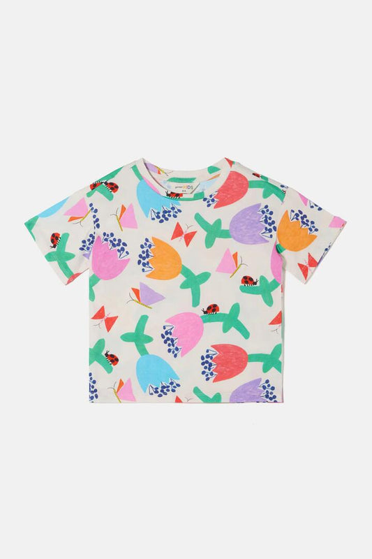 Image of T-Shirts. Product name - Tulip Kids T-Shirt in Cream colour by brand - Gorman