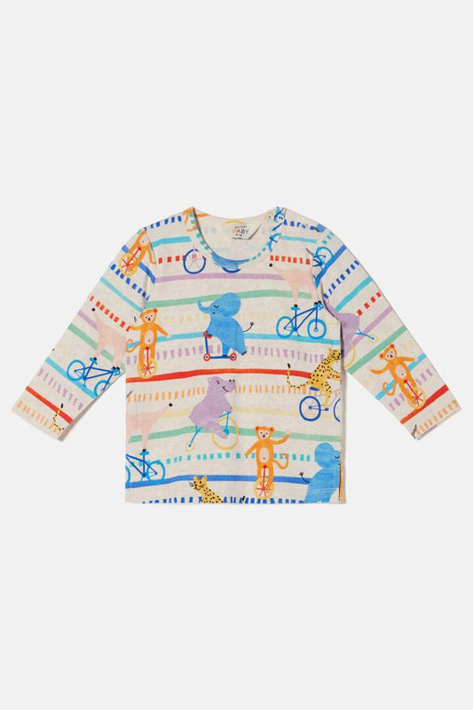 Image of T-Shirts. Product name - On Bikes Baby T-Shirt in Multi colour by brand - Gorman