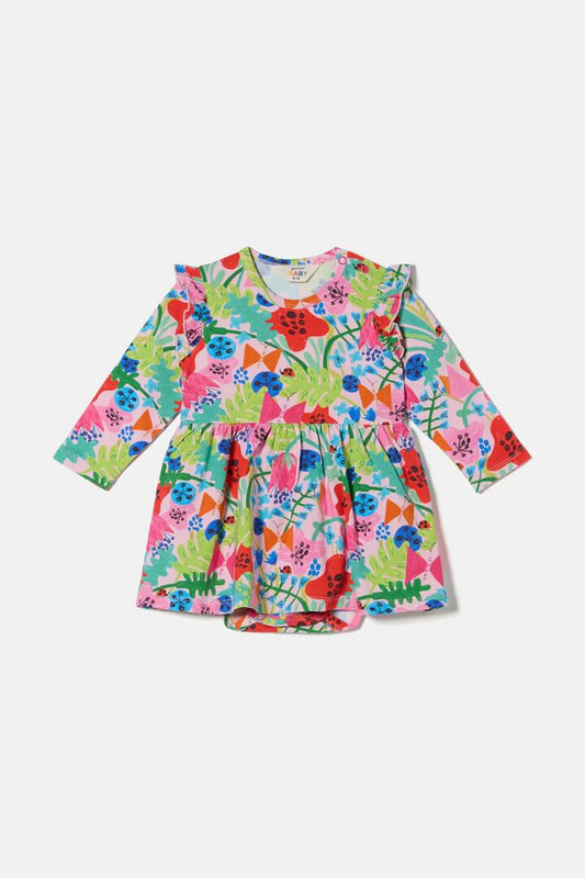 Image of Dresses. Product name - Flower Field Baby Dress in Pink colour by brand - Gorman