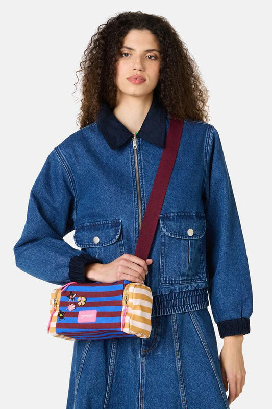 Image of Bags. Product name - Ballet Stripe Crossbody Bag in Multi colour by brand - Gorman