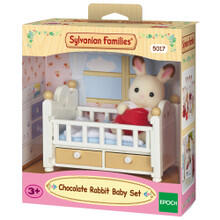 Image of Dolls. Product name - Sylvanian Families Chocolate Rabbit Baby Set in colour by brand - Sylvanian Families