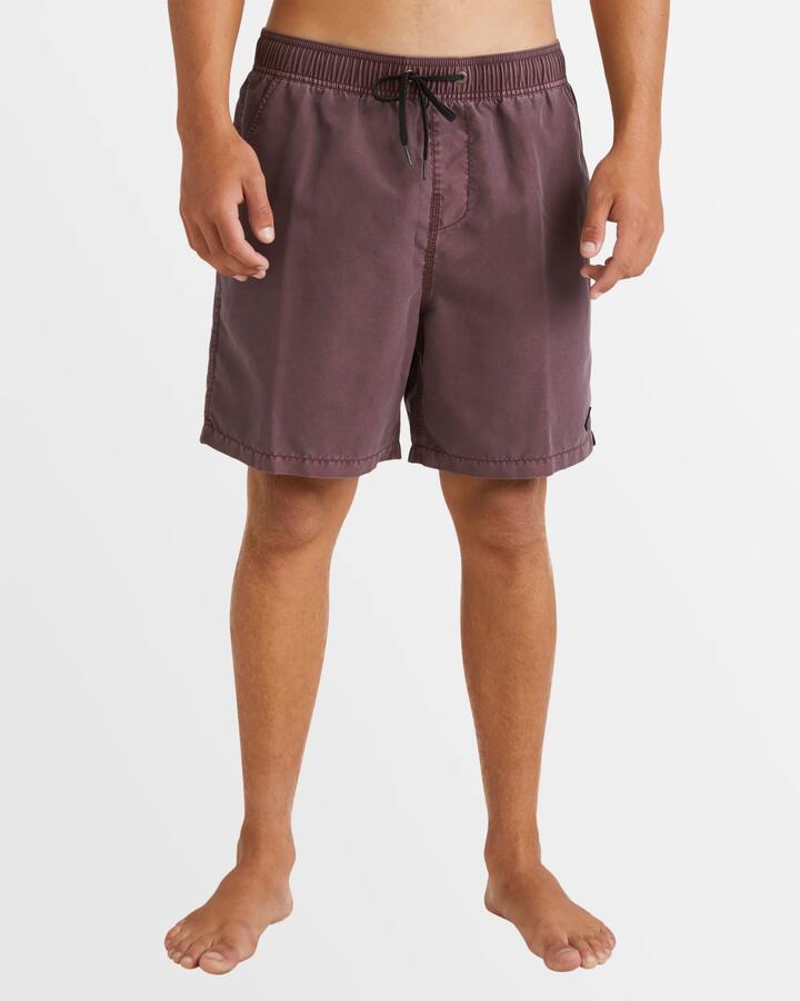 Image of Swimwear. Product name - Billabong Mens All Day Overdyed Layback Boardshorts Port in Port colour by brand - Billabong