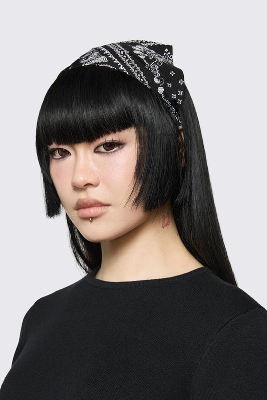 Image of Hair Accessories. Productname: Bandana Headband in Black colour by brand - Dangerfield