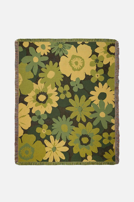 Image of Blankets. Productname: Twiggy Throw in Green colour by brand - Princess Highway