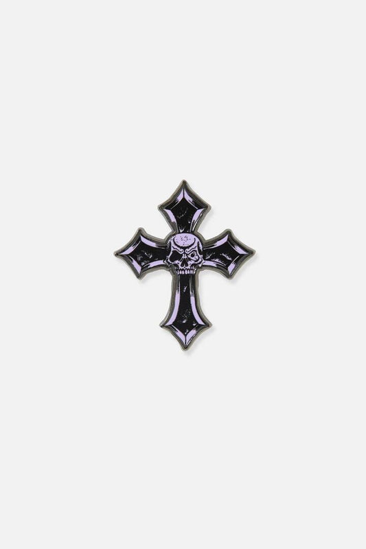 Image of Jewelry. Productname: Trad Emo Cross Pin in Lilac colour by brand - Black Friday