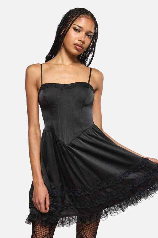 Image of Dresses. Productname: Knave Goth Mini Dress in Black colour by brand - Black Friday