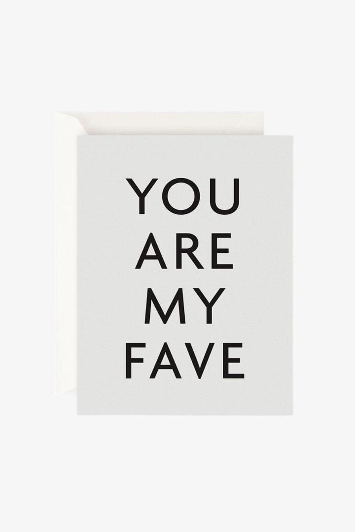 Image of Greeting Cards. Product name - You Are My Fave Greeting Card in colour by brand - Father Rabbit