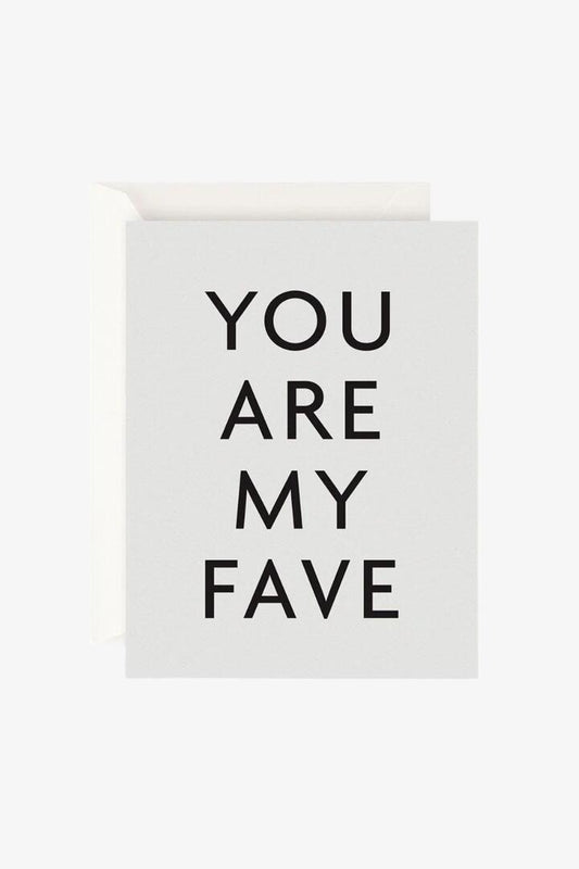 Image of Greeting Cards. Product name - You Are My Fave Greeting Card in colour by brand - Father Rabbit