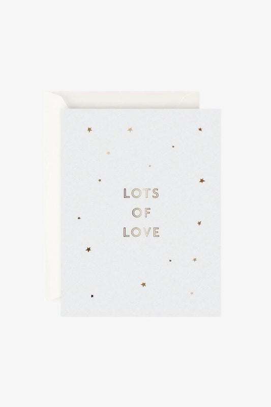 Image of Greeting Cards. Product name - Starry Lots Of Love Greeting Card in colour by brand - Lettuce