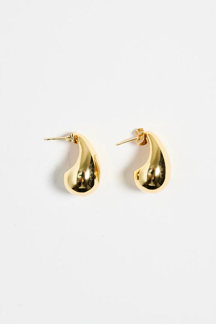 Image of Jewelry. Product name - Tear Drop 14k Gold Plate Stud Earring in Gold colour by brand - Stories be Told