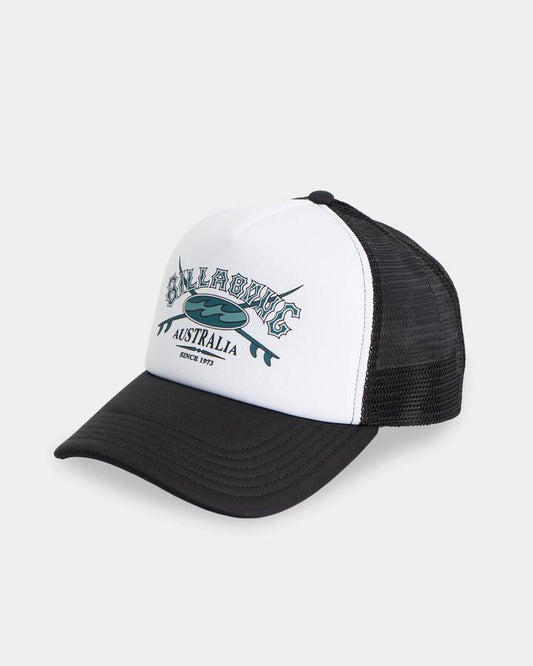 Image of Hats. Product name - Billabong Boys 8-16 Boys Norfolk Trucker Cap Black in Black colour by brand - Billabong