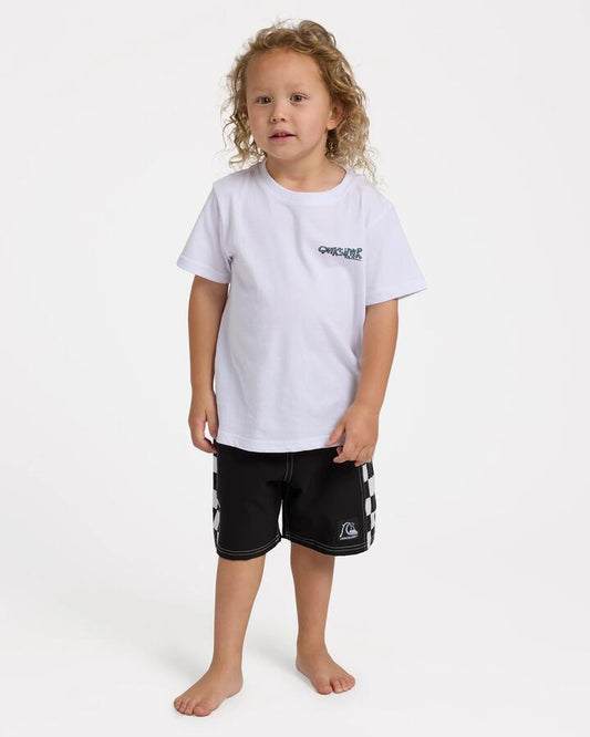 Image of T-Shirts. Product name - Quiksilver Boys 2-7 Bomb Set T-Shirt White in White colour by brand - Quiksilver