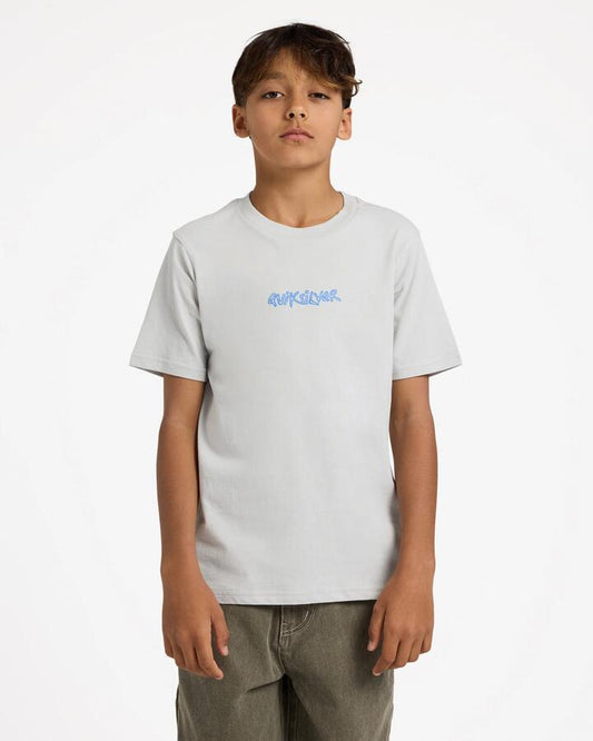 Image of T-Shirts. Product name - Quiksilver Boys 8-16 Wax On T-Shirt Gray Violet in Gray Violet colour by brand - Quiksilver