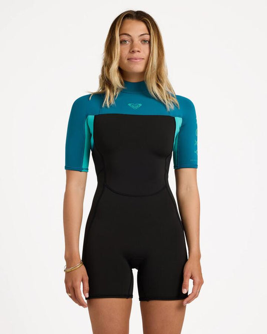 Image of Accessories. Product name - Roxy Womens 2/2Mm Prologue+ Back Zip Springsuit Baltic in Baltic colour by brand - Roxy