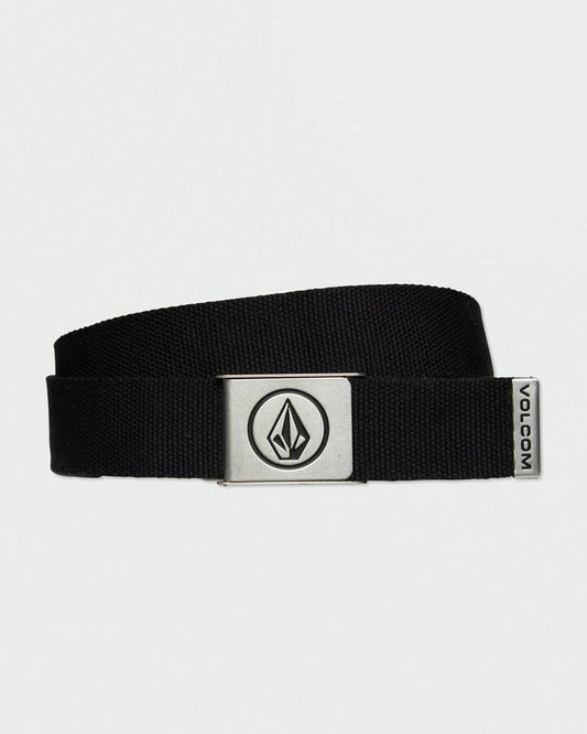 Image of Belts. Product name - Volcom Mens Circle Skate Belt Black in Black colour by brand - Volcom