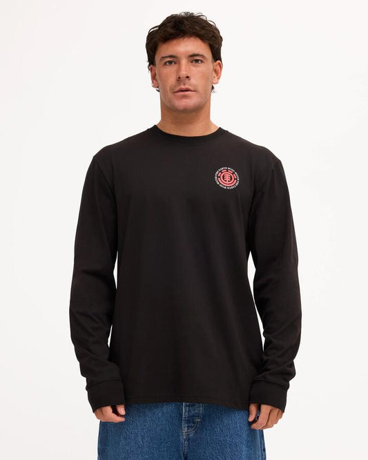Image of T-Shirts. Product name - Element Mens Seal Back T-Shirt Flint Black in Flint Black colour by brand - Element