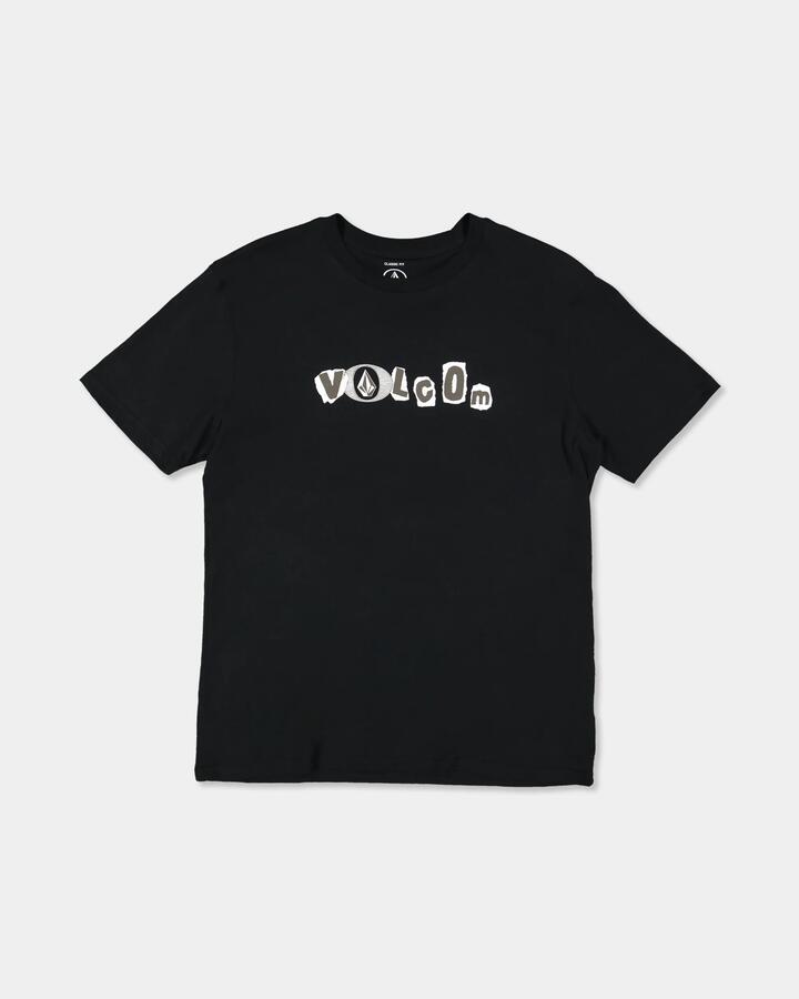Image of T-Shirts. Product name - Volcom Boys 8-16 Angst T-Shirt Black in Black colour by brand - Volcom