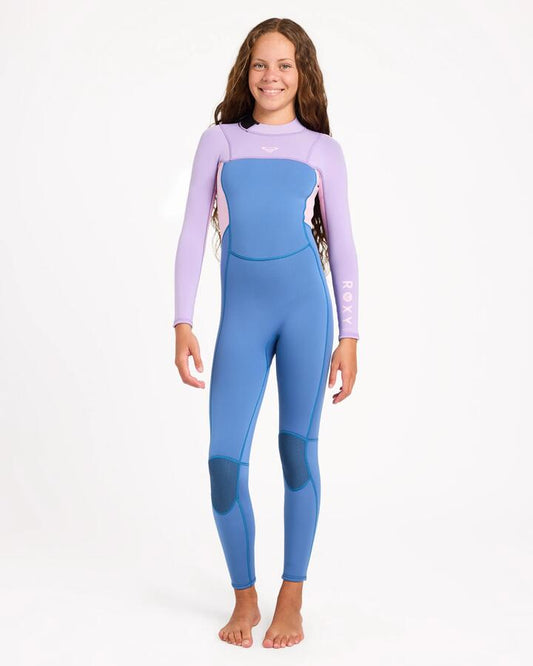 Image of Wetsuits. Product name - Roxy Girls 2-16 3/2Mm Prologue Backzip Wetsuit Viola in Viola colour by brand - Roxy