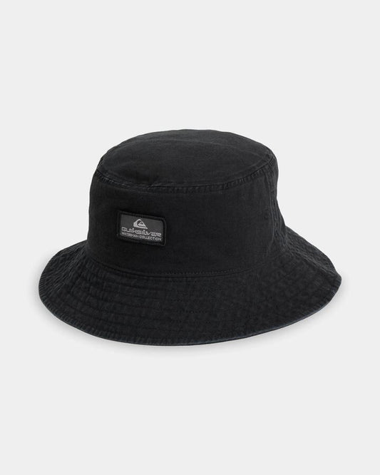 Image of Hats. Product name - Quiksilver Mens Vice Breaker Bucket Hat Black in Black colour by brand - Quiksilver