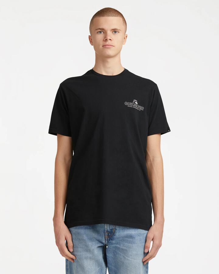Image of T-Shirts. Product name - Surf Dive 'n Ski Mens Square Biz T-Shirt Black in Black colour by brand - Surf Dive 'n Ski