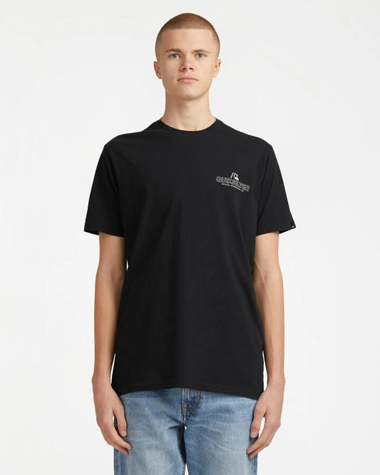 Image of T-Shirts. Product name - Surf Dive 'n Ski Mens Square Biz T-Shirt Black in Black colour by brand - Surf Dive 'n Ski