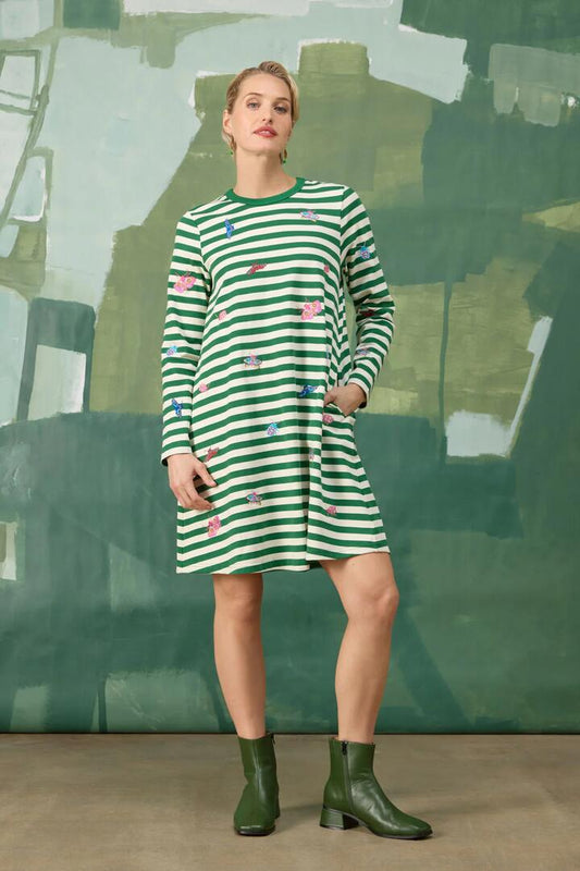 Image of Dresses. Product name - A Bugs Life Jersey Dress in Stripe colour by brand - Gorman