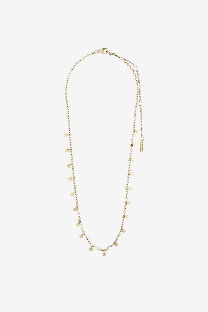 Image of Jewelry. Product name - Panna Gold Multi Mini Charm Necklace in Multi colour by brand - Pilgrim
