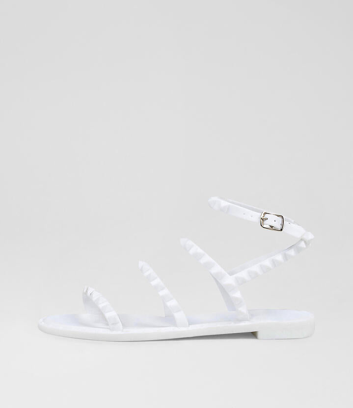 Image of Sandals. Product name - Jelly White Sandals in White colour by brand - MIDAS