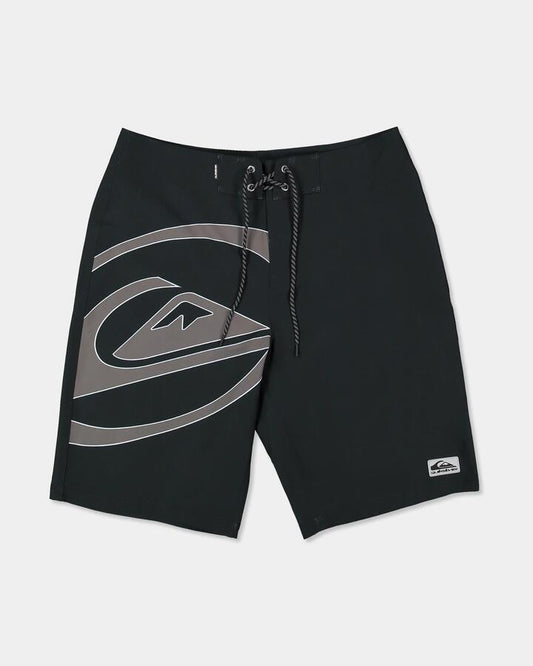 Image of Swimwear. Product name - Quiksilver Mens Silicon 21" Boardshorts Black in Black colour by brand - Quiksilver