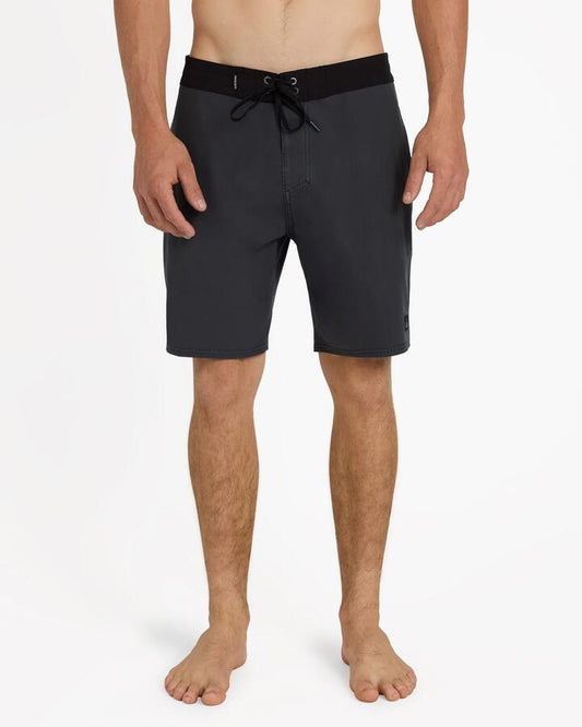 Image of Swimwear. Product name - Quiksilver Mens Surfsilk Street Trunk 18" Boardshorts Black in Black colour by brand - Quiksilver