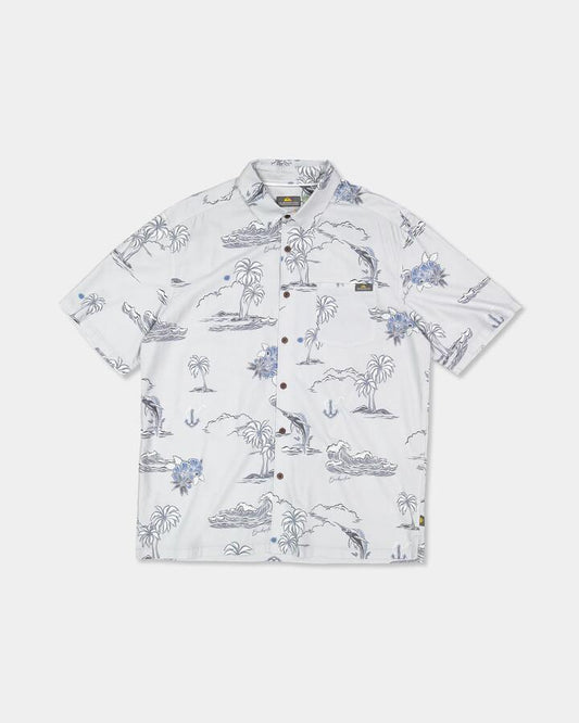 Image of Shirts. Product name - Quiksilver Mens Ocean Short Sleeve Shirt Grey Violet in Grey Violet colour by brand - Quiksilver