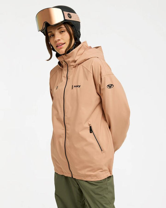 Image of Coats & Jackets. Product name - Roxy Womens Landscape Snow Jacket Cafe Au Lait in Cafe Au Lait colour by brand - Roxy