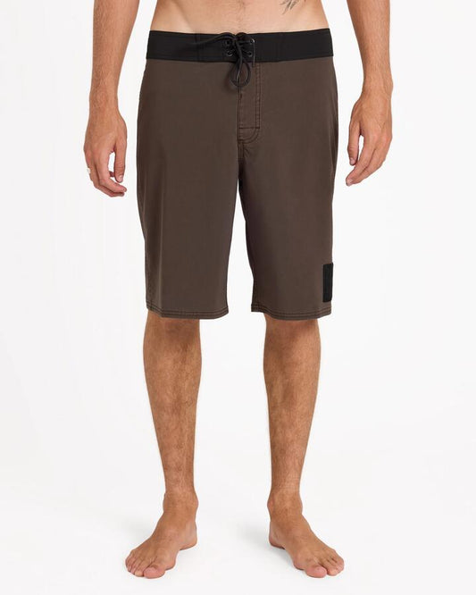 Image of Swimwear. Product name - Rvca Mens Rvca Drip 22" Boardshorts Chocolate in Chocolate colour by brand - Rvca