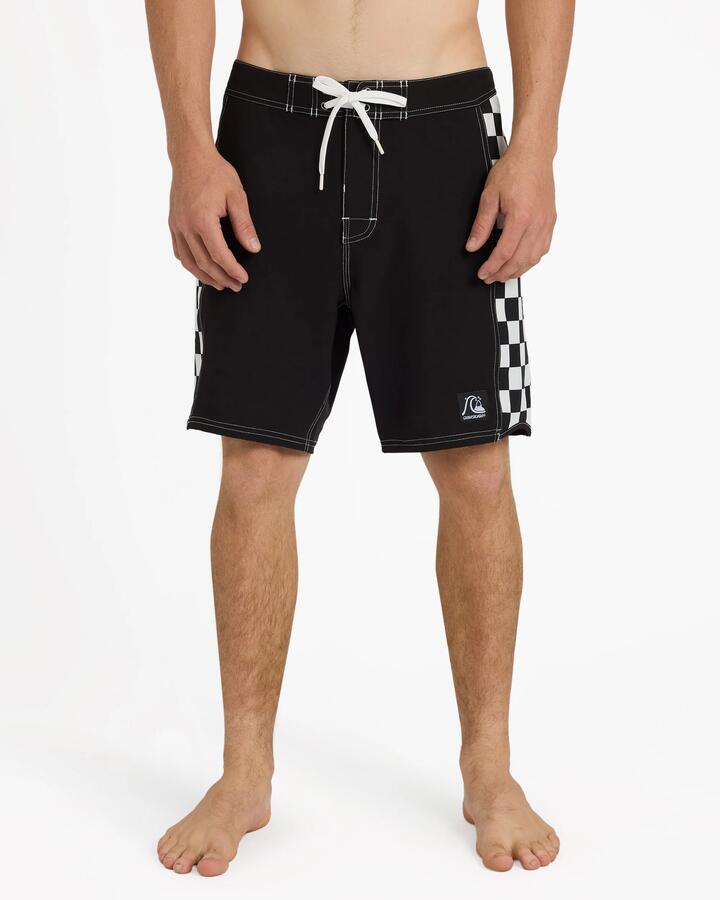 Image of Swimwear. Product name - Quiksilver Mens Original Arch 18" Boardshorts Black in Black colour by brand - Quiksilver