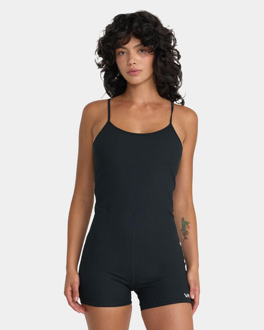 Image of Activewear. Product name - Rvca Womens Va Strappy Activewear Top Rvca Black in Rvca Black colour by brand - Rvca
