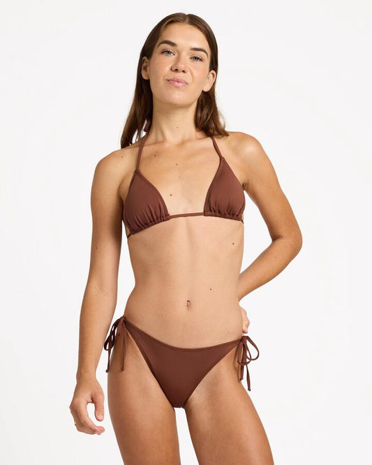 Image of Swimwear. Product name - Roxy Womens Sd Beach Classics Tie Side Bikini Bottom Cappuccino in Cappuccino colour by brand - Roxy