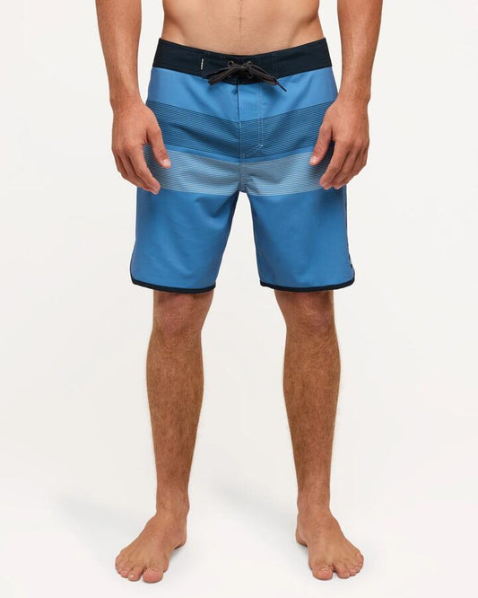 Image of Swimwear. Product name - Quiksilver Mens Surfsilk Scallop 18" Boardshorts Quiet Harbor Tijuana in Quiet Harbor Tijuana colour by brand - Quiksilver
