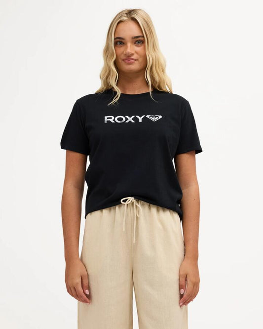 Image of T-Shirts. Product name - Roxy Womens Ocean Road T-Shirt Black in Black colour by brand - Roxy